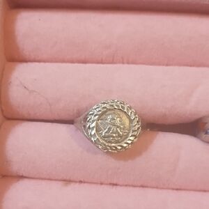 Elegant 925 Silver Cherub Angel Ring